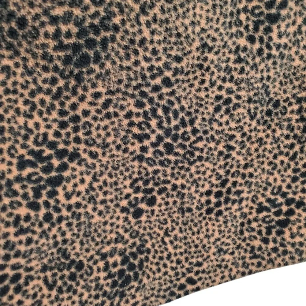 Lands End Womens 3X Shirt Leopard Print Zip Pullover Fleece Top Mob Wife Trendy - Picture 11 of 12